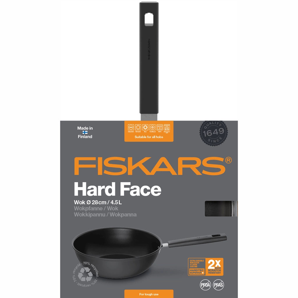 Fiskars Hard Face Wok 28 cm/4,5 L