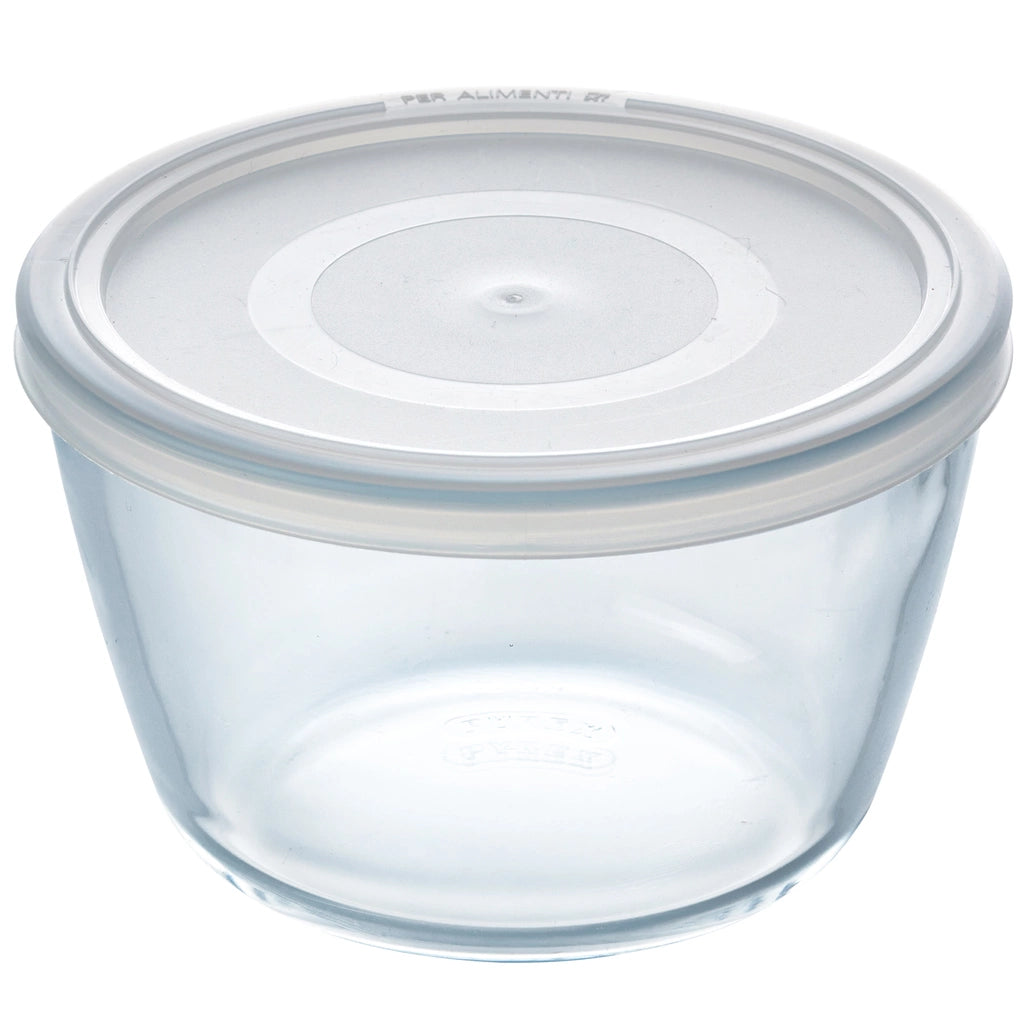 Pyrex Rund form med plastlock 12cm/0,6L Cook&Freeze