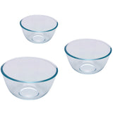 Pyrex Skålar 3set 0,5L 14cm 1,0L 17cm 2,0L 21cm