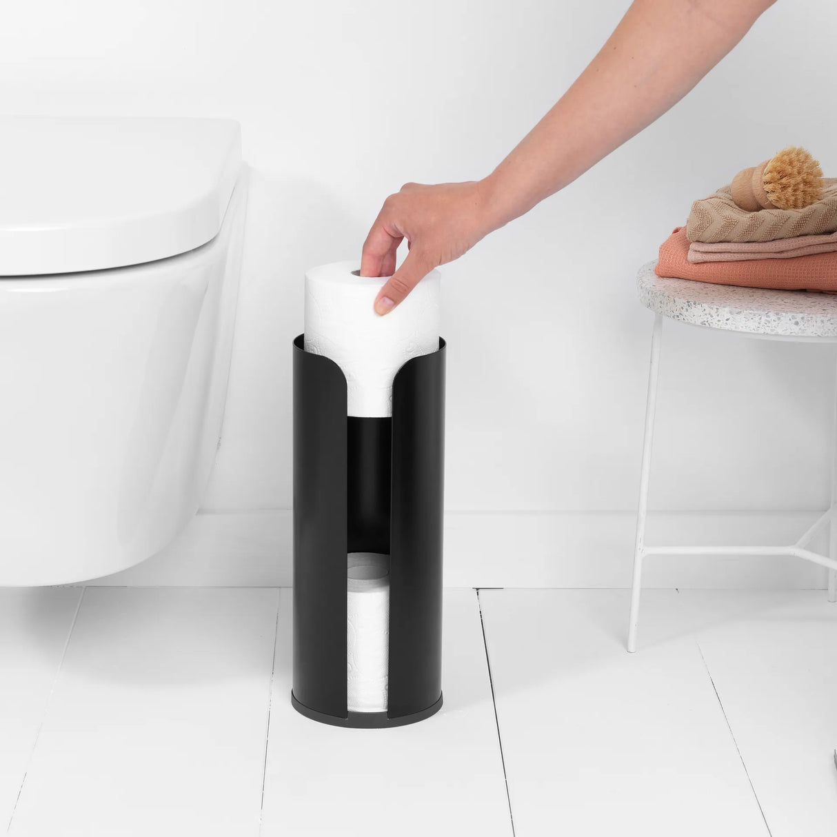 Brabantia ReNew Toalettrullebehållare - Matt Black