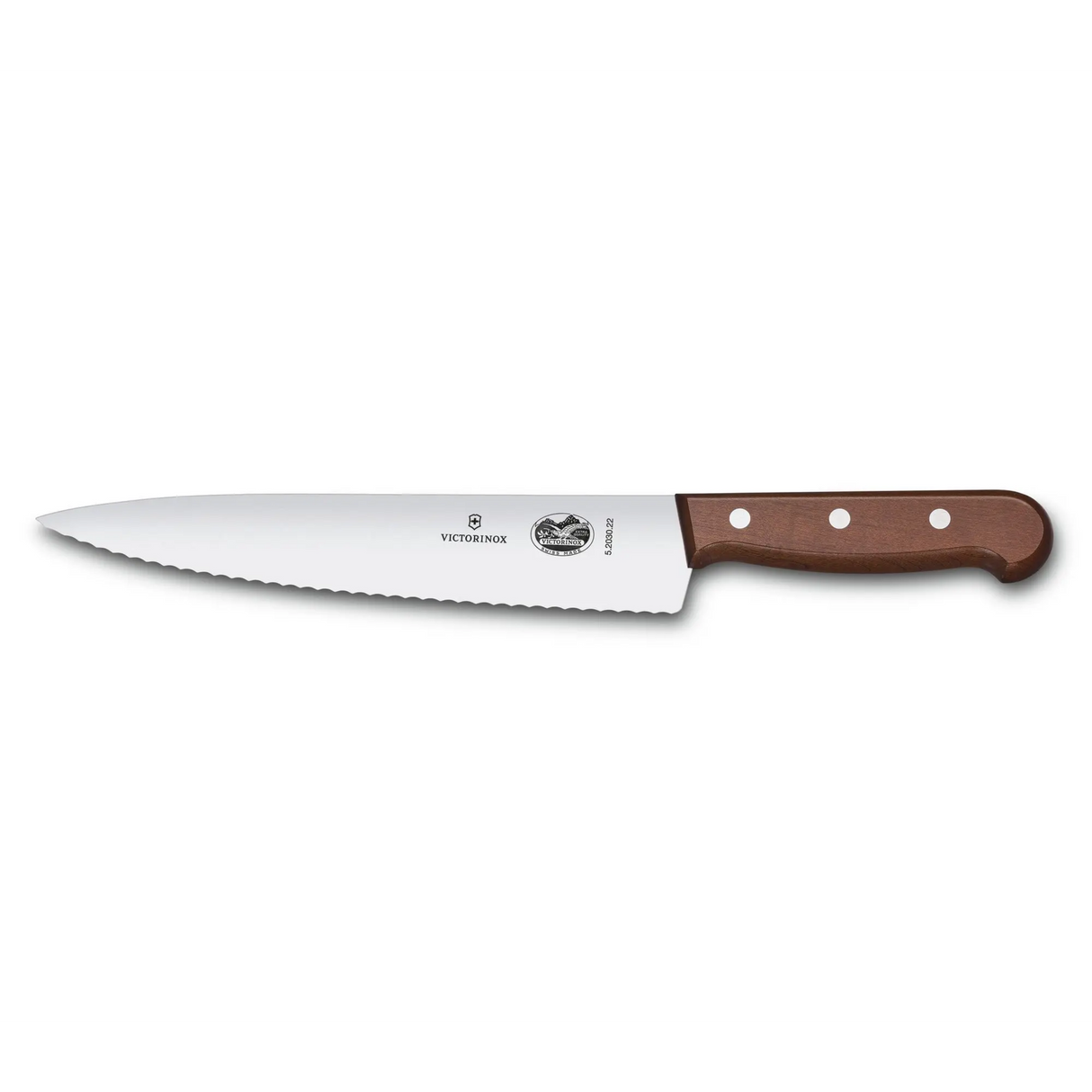 Victorinox Kockkniv, vågtandad, 22 cm, trä