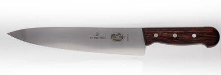 Victorinox Kockkniv, vågtandad, 25 cm, trä