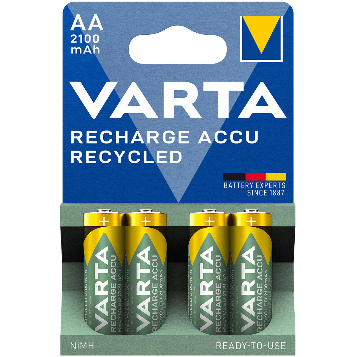 Varta Recycle Laddningsbart batteri AA 2100 mAh 4-p