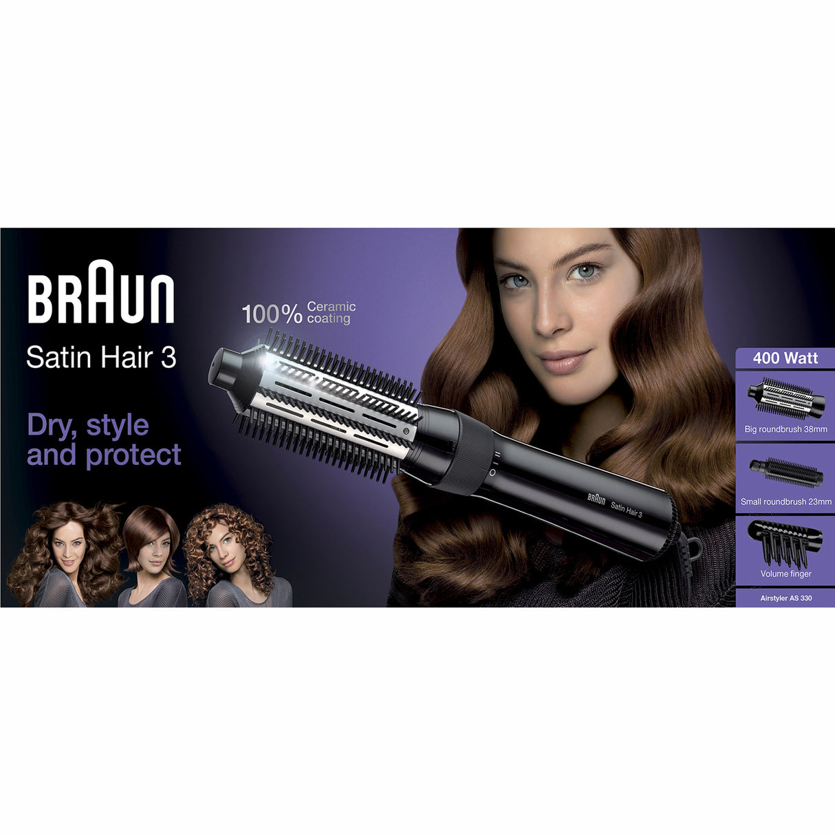 Braun Varmluftsborste Satin Hair 3 AS330