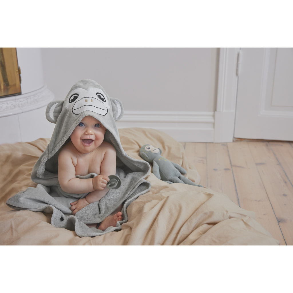 ELODIE DETAILS Hooded Towel, Pebble Green