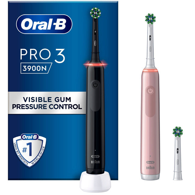 Oral B Eltandborste Pro3 3900N Black CA + Pink CA