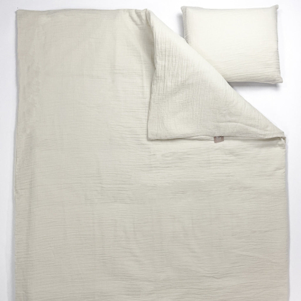 NG BABY Påslakan Säng Muslin Ivory