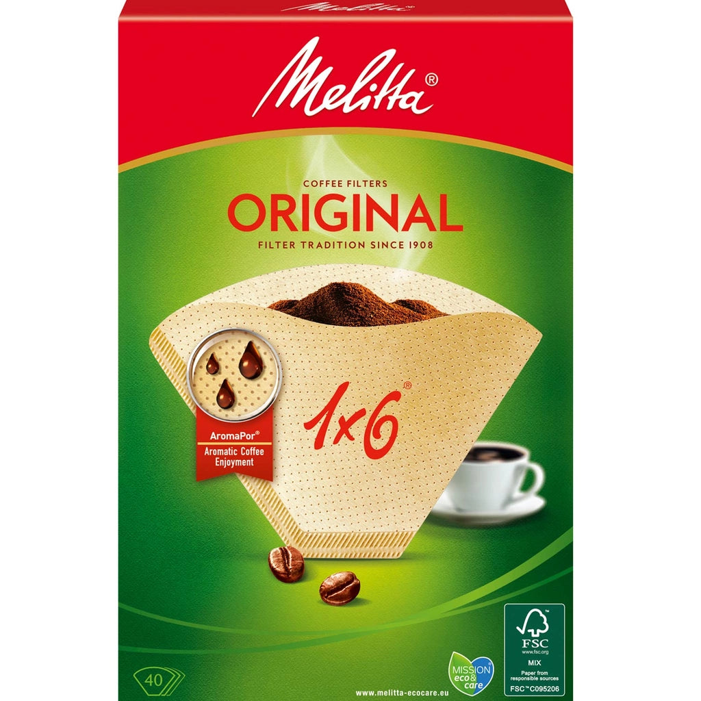 Melitta Kaffefilter 1X6 40pack (Obs 8 dfp)