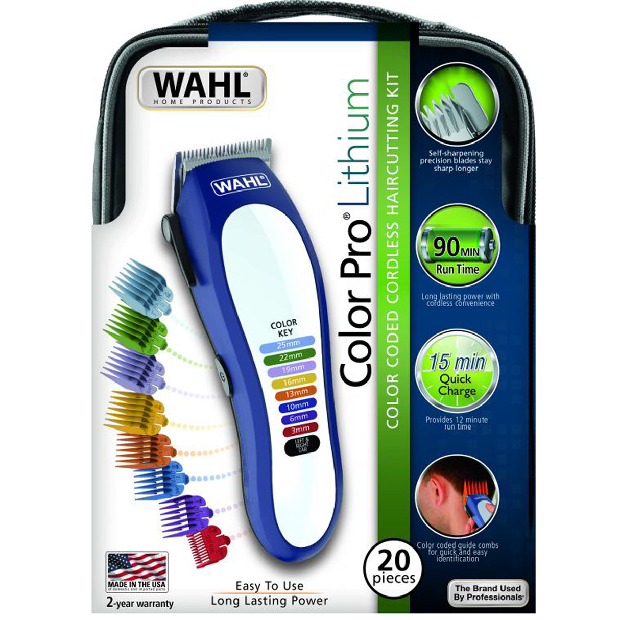 Wahl Color Pro Hårklippare Lithium 79600-3716