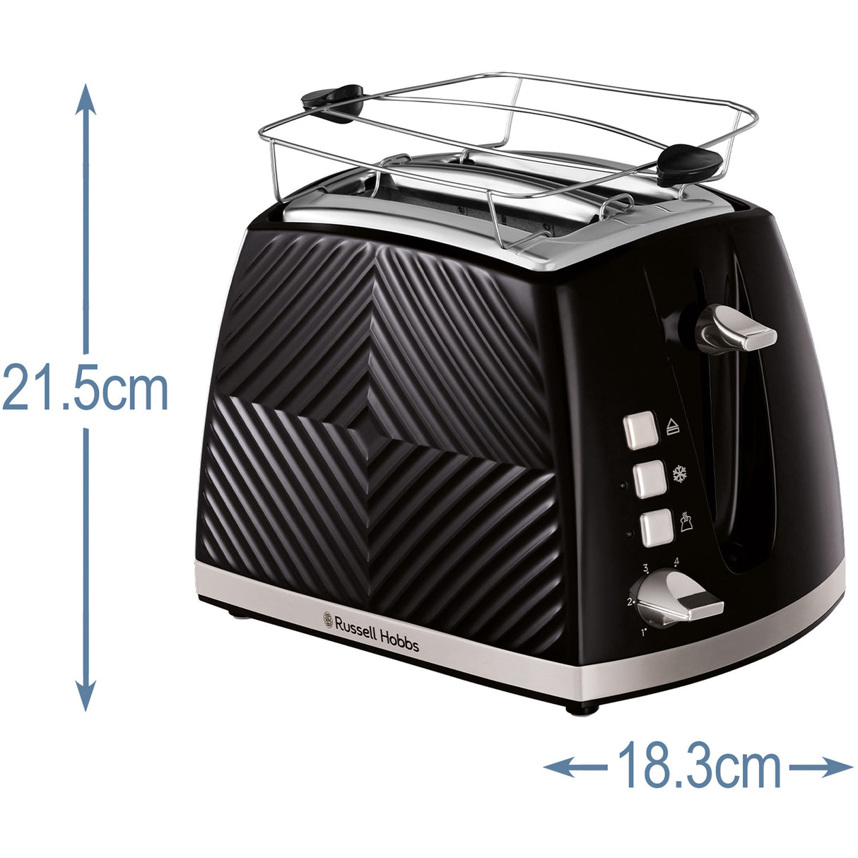 Russell Hobbs Brödrost Svart Groove 2S Toast 26390-56