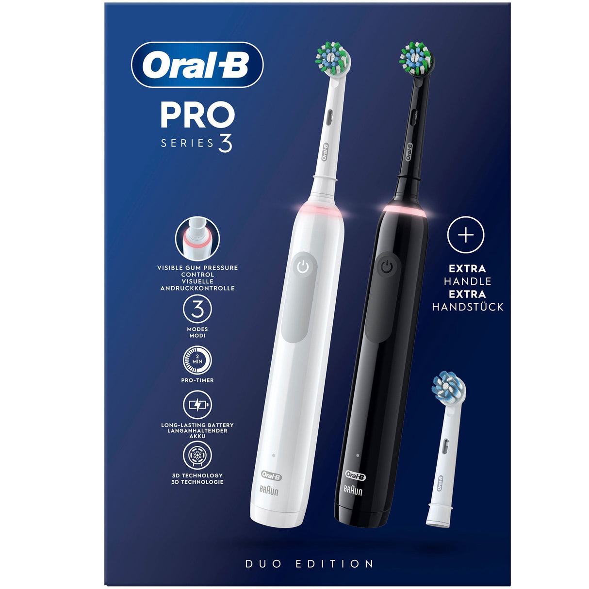 Oral B Eltandborste Pro3 Duo Black / White