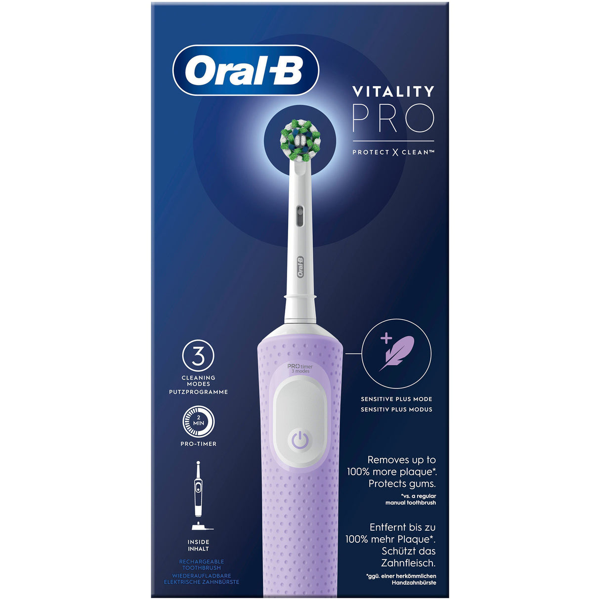 Oral B Eltandborste Vitality Pro Lilac CA HBOX