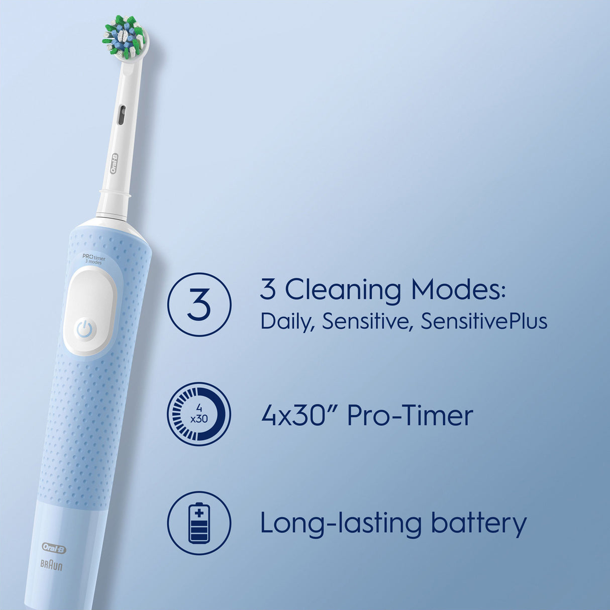 Oral B Eltandborste Vitality Pro Vapor Blue CA HBOX