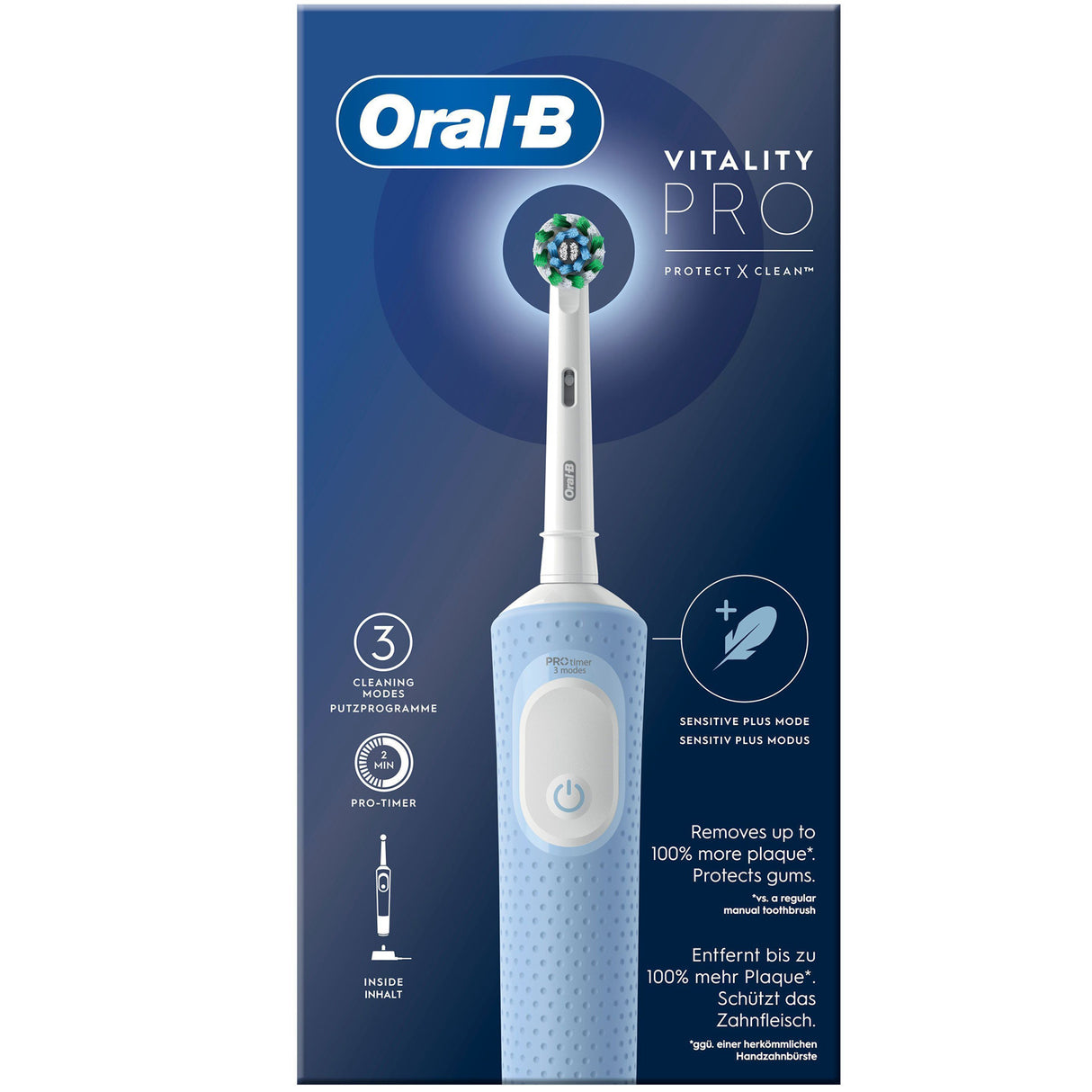 Oral B Eltandborste Vitality Pro Vapor Blue CA HBOX