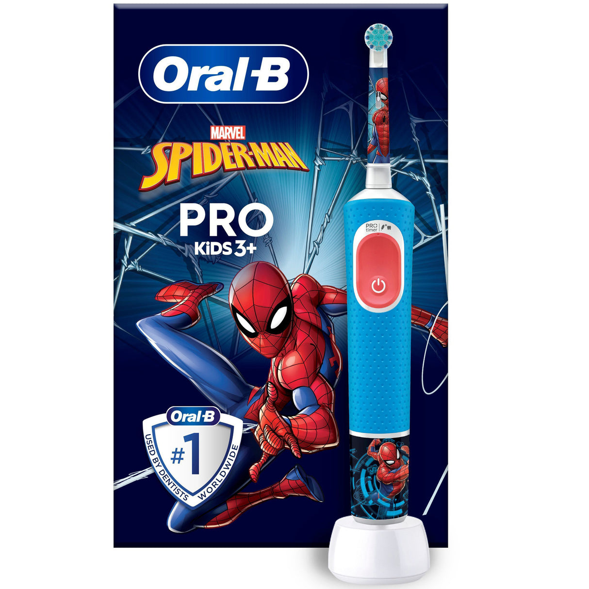 Oral B Eltandborste Vitality Pro Kids Spiderman HBOX