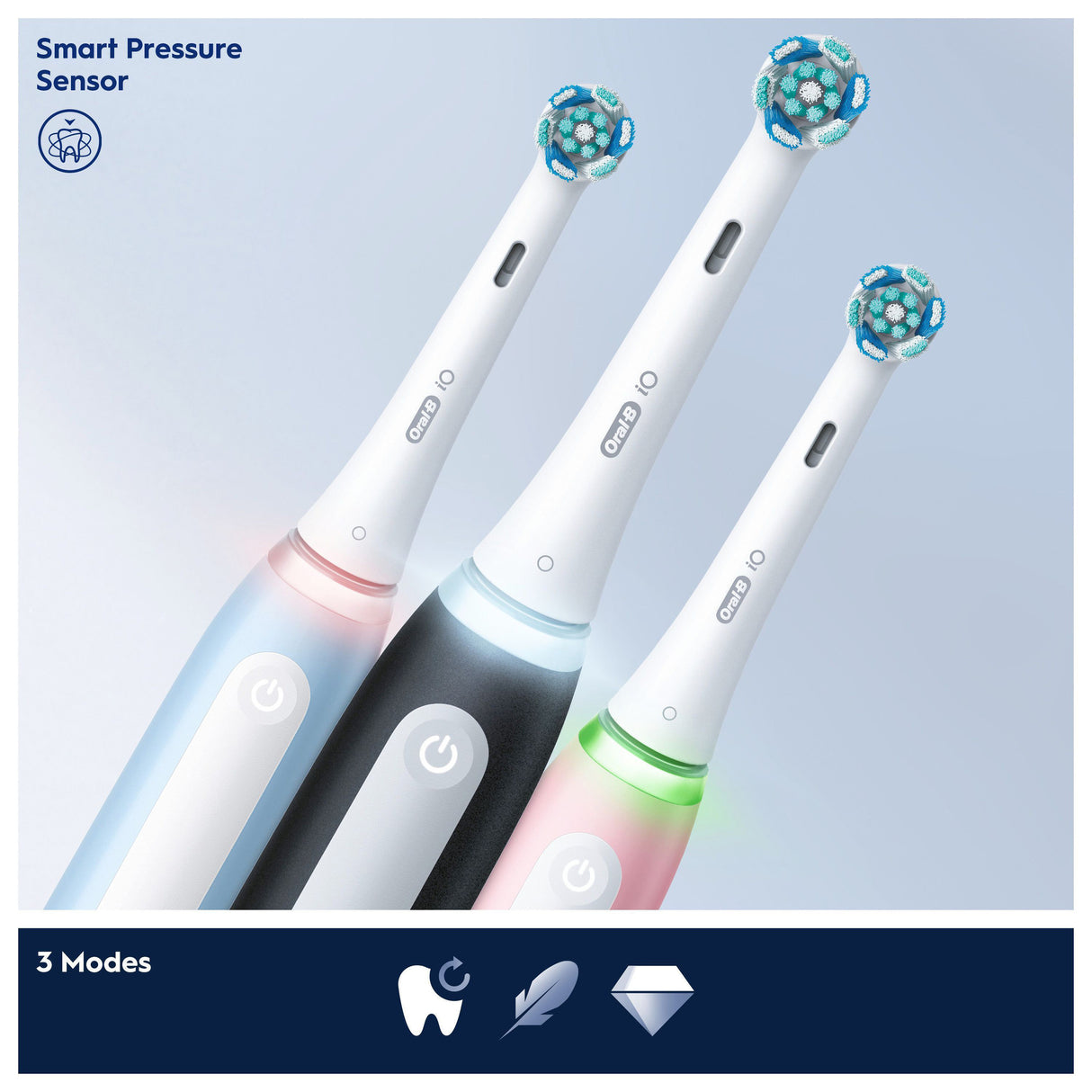 Oral B Eltandborste iO3 Duo Matt Black / Ice Blue