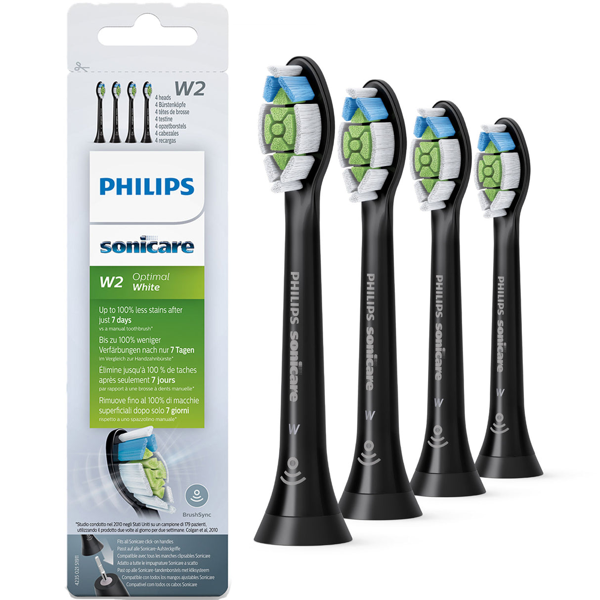 Philips Borsthuvud Sonicare W2 Optimal 4st Black HX6064/11