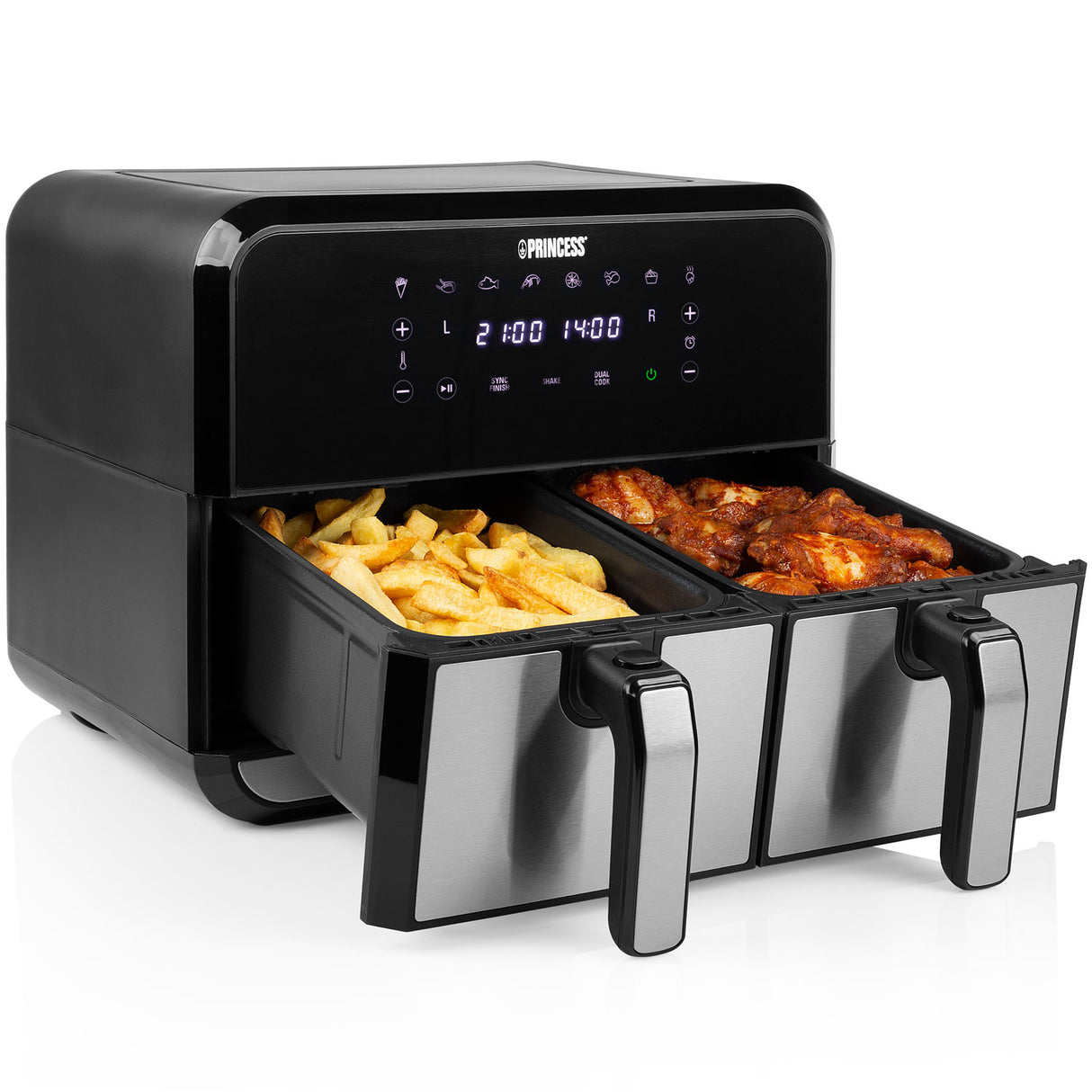 Princess Airfryer Dubbel 2X4l  2400W 1802074 Digital