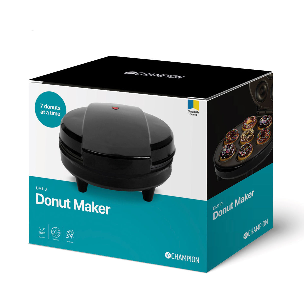 Champion Donut Maker 7 Munkar 700W DM110 Svart