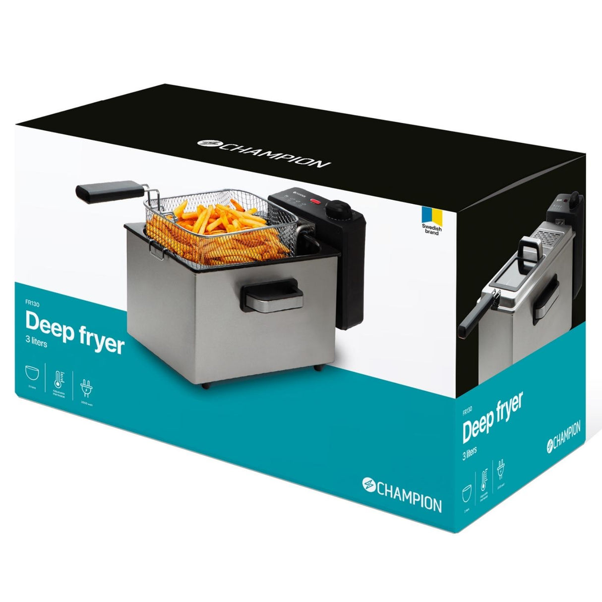 Champion Fritös 3,0L 2000W FR130 Rostfri