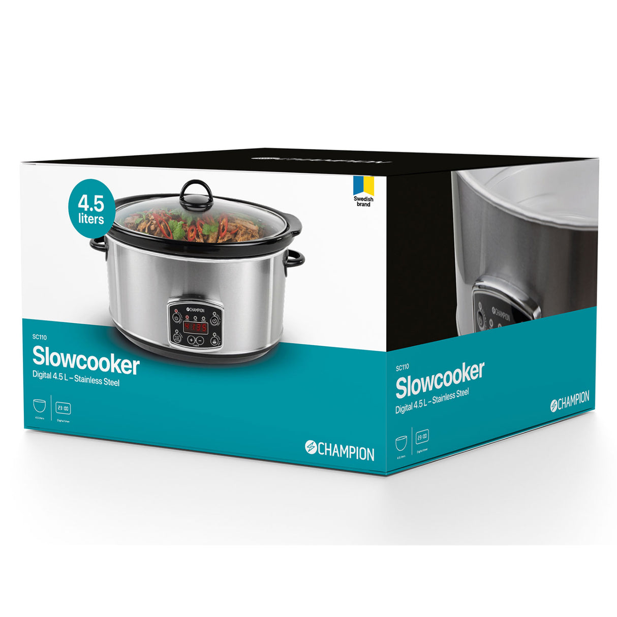 Champion Slowcooker 4,5L 280W SC110 Rostfri