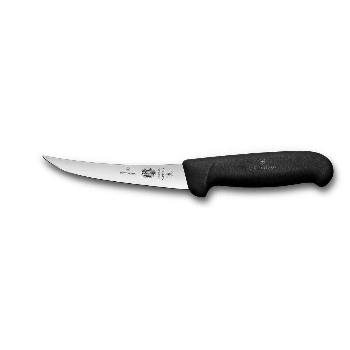 Victorinox Urbeningskniv, 12 cm, svart Fibrox, smalt