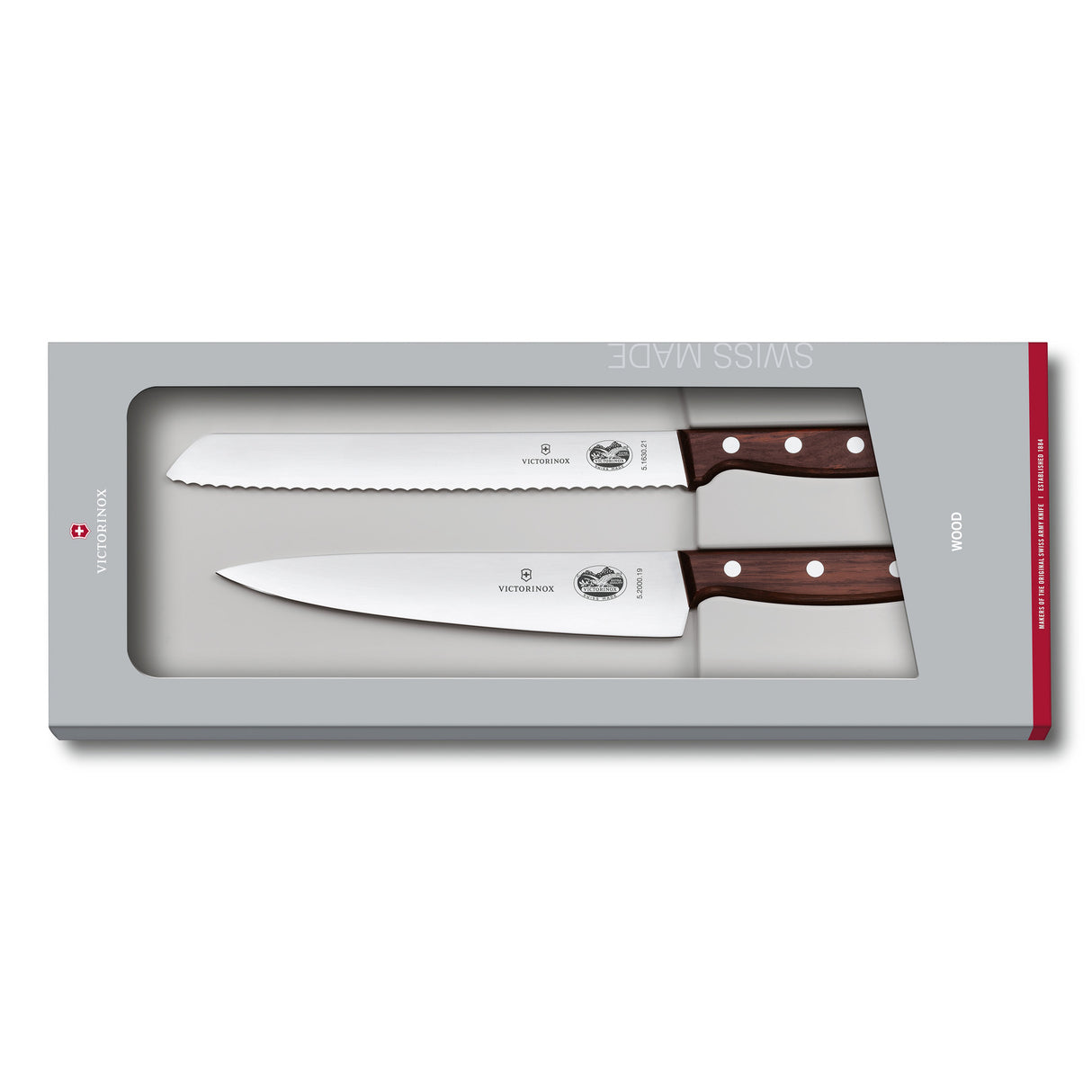 Victorinox Köksknivsset, 19 cm kockkniv och 21 cm brödkniv