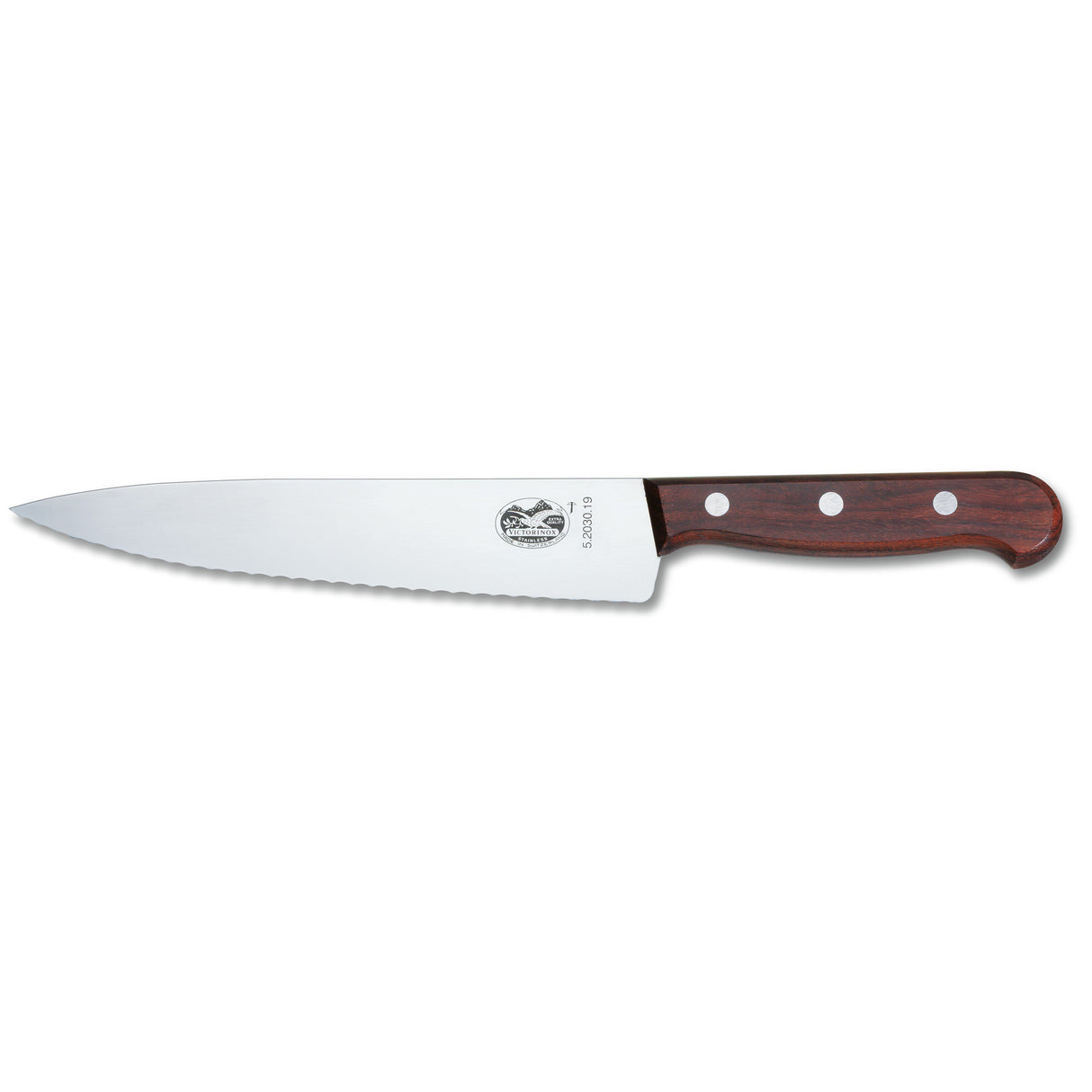 Victorinox Kockkniv, vågtandad, 19 cm, trä