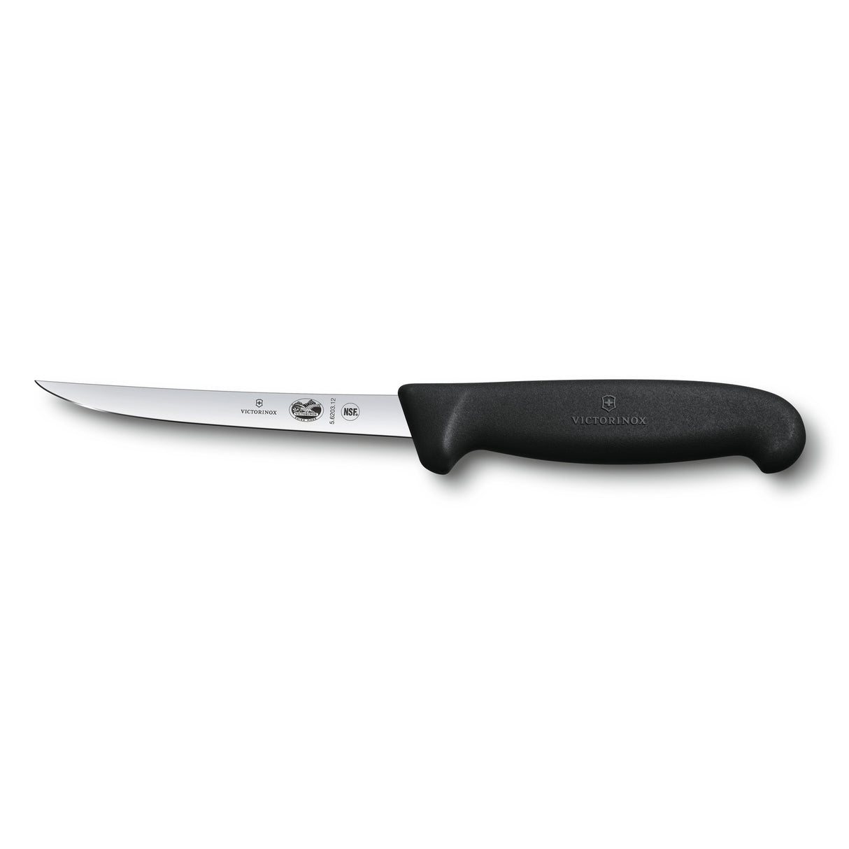 Victorinox Urbeningskniv, 12 cm, svart Fibrox, rakt extra