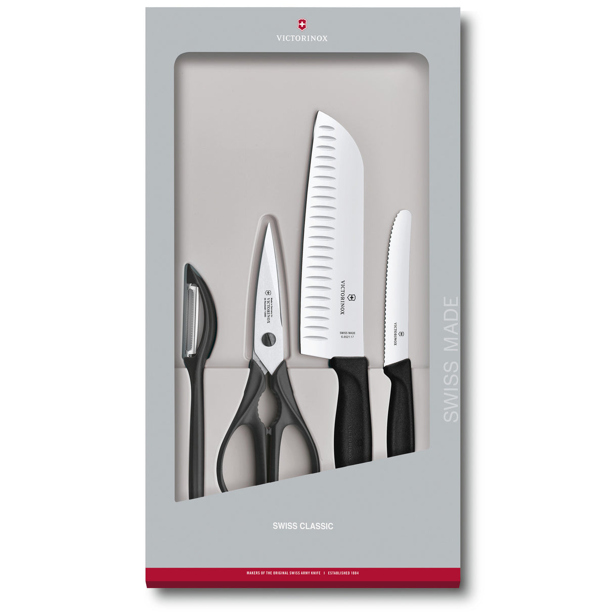 Victorinox Swiss Classic Kitchen Set, black, 4 st