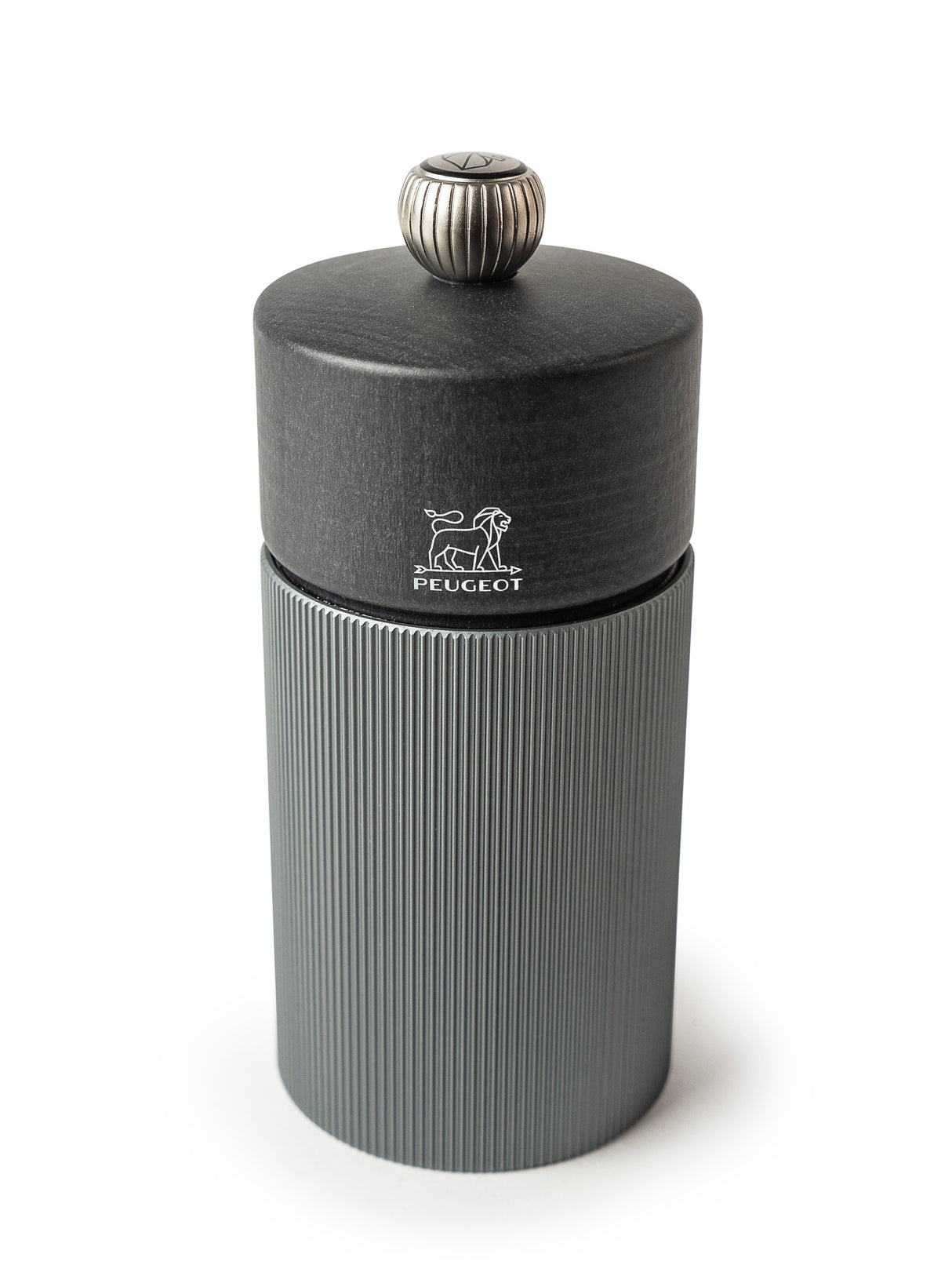 Peugeot Line Dark Pepper Mill Wood/Aluminium 12 cm