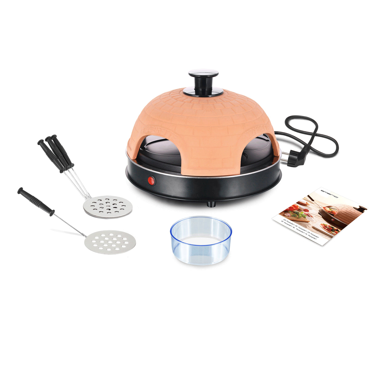 Emerio Pizza Maker Terracotta inkl. 4st pizza spadar