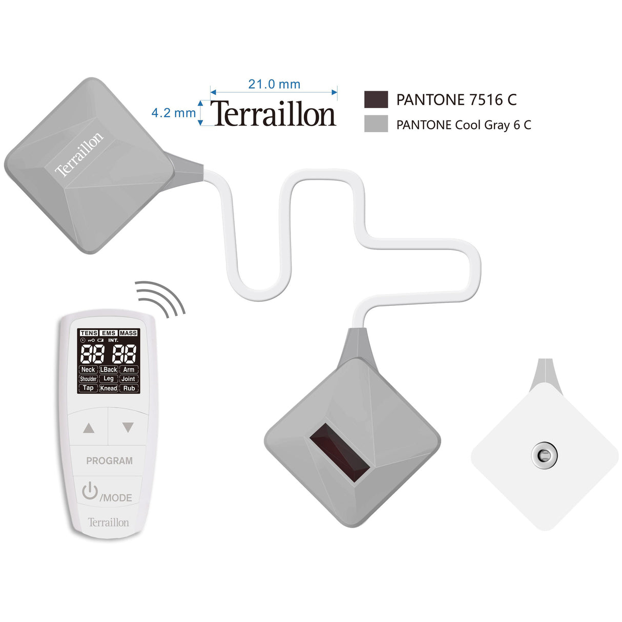 Terraillon Muskelstimulering Trio Care + Trådlös