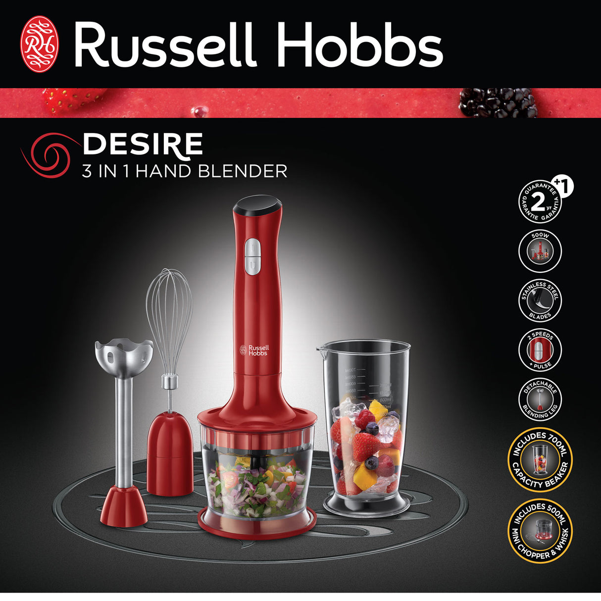 Russell Hobbs Desire Hand Blender 3in1