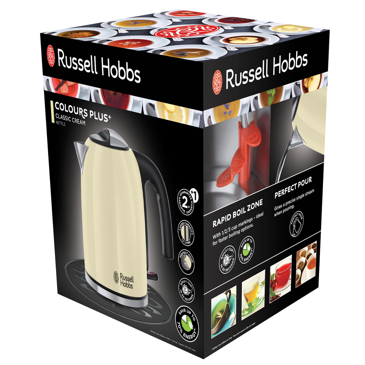 Russell Hobbs Vattenkokare Colours Cream 1,7l