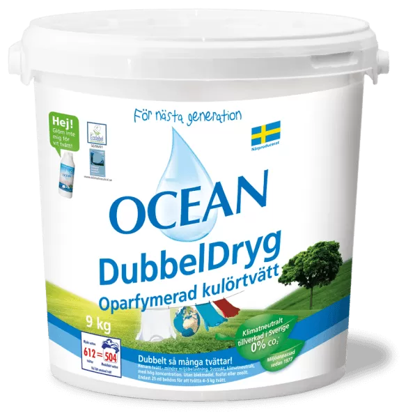 Ocean Dubbeldryg Hink utan parfym 9kg